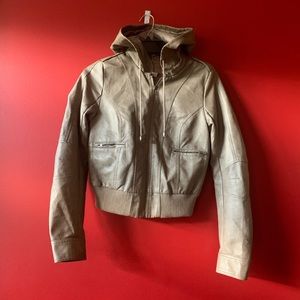 New without tags, grey pleather jacket